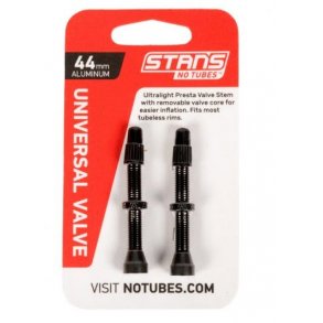 Stans NoTubes Alu Valve Pair Presta 44 mm Black
