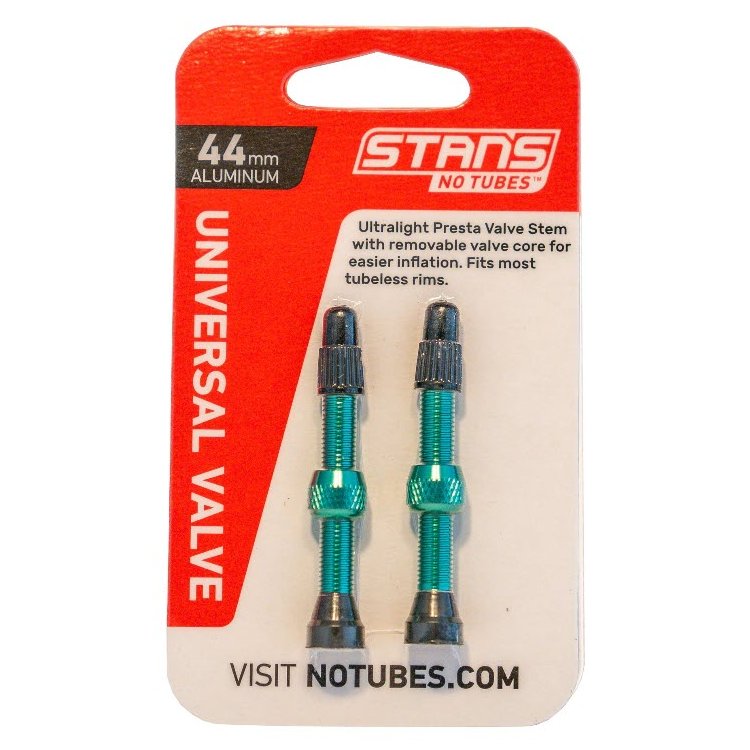 Stans NoTubes Alu Valve Pair Presta 44 mm Aqua
