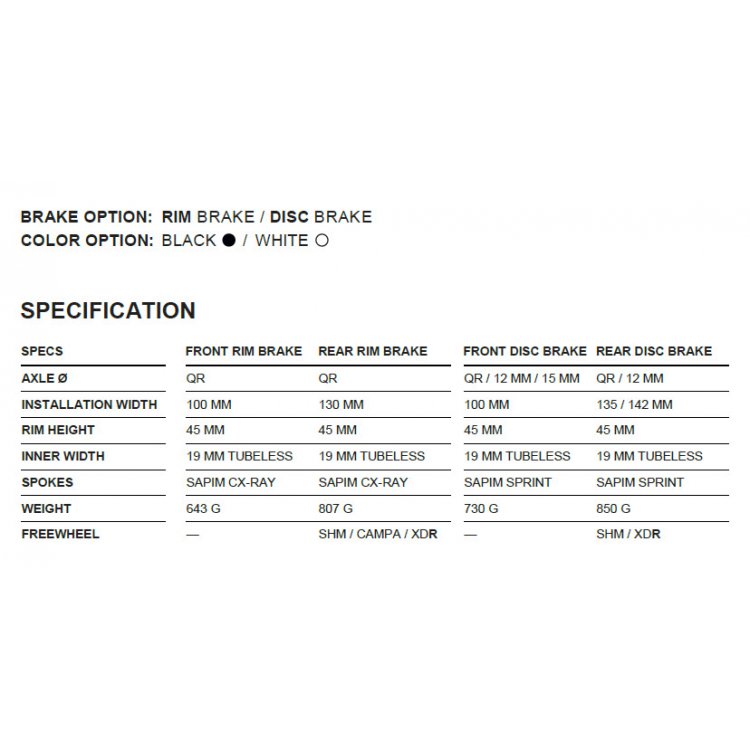 Veltec SPEED 4.5 Rim Brake Front QR Black