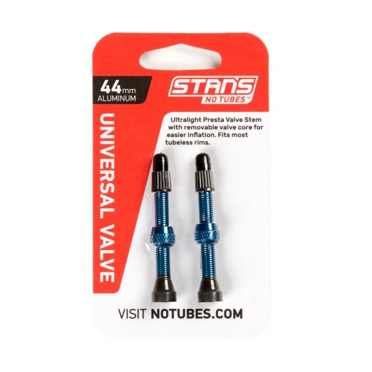 Stans NoTubes Alu Valve Pair Presta 44 mm Blue