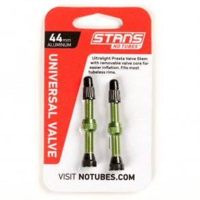 Stans NoTubes Alu Valve Pair Presta 44 mm Green